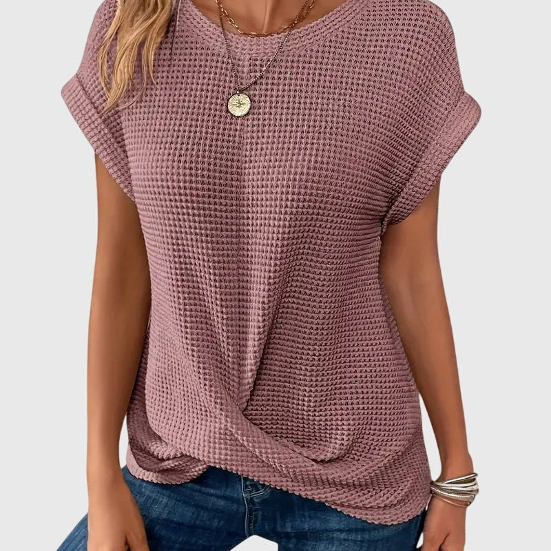 Isa - Blouse Élégante avec Col Rond