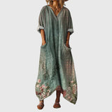 Robe Maxi Souple à Imprimé Coloré