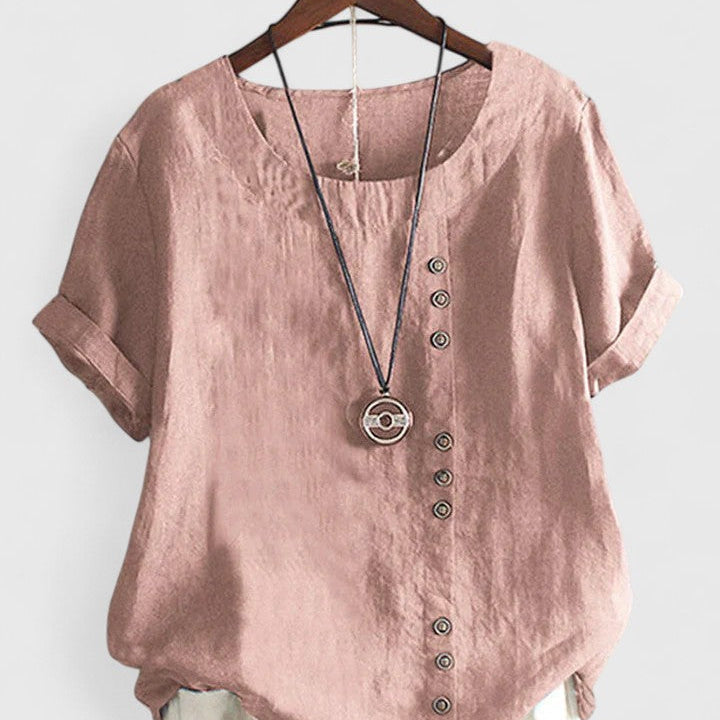 Elisavie - Blouse Confortable à Manches Courtes