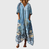 Robe Maxi Souple à Imprimé Coloré
