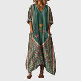 Robe Maxi Souple à Imprimé Coloré