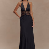 Velyne - Robe en dentelle et satin