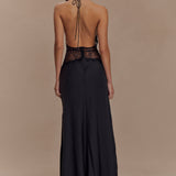 Velyne - Robe en dentelle et satin