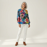 Irène - Pull à grandes fleurs