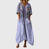 Robe Maxi Souple à Imprimé Coloré