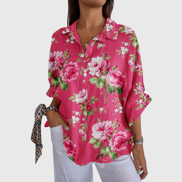 Simone - Blouse imprimée légère et colorée