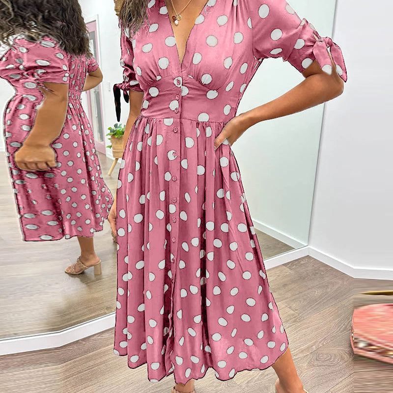 Monique - Robe Élégante à Pois
