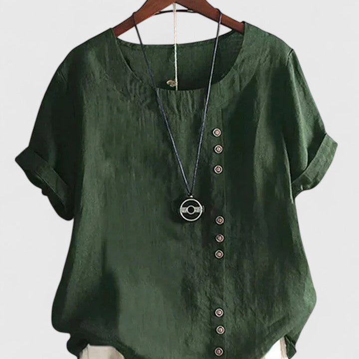 Elisavie - Blouse Confortable à Manches Courtes