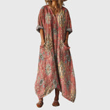 Robe Maxi Souple à Imprimé Coloré