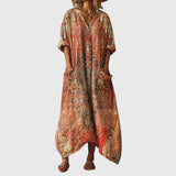Robe Maxi Souple à Imprimé Coloré