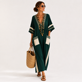 Hildegarde - Kaftan Vert Ethnique