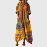 Robe Maxi Souple à Imprimé Coloré