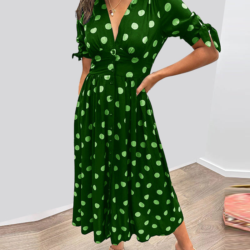 Monique - Robe Élégante à Pois