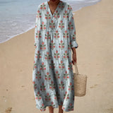 Robe d’Été Imprimée Flatteuse