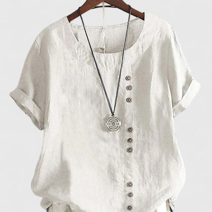 Elisavie - Blouse Confortable à Manches Courtes