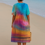 Emma - Robe Tie-Dye au Couché de Soleil