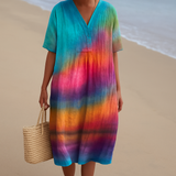 Emma - Robe Tie-Dye au Couché de Soleil
