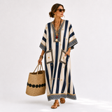 Amélie - Kaftan Bleu Ethnique