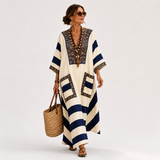 Irène - Kaftan Bordeaux Ethnique