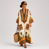 Rosemonde - Kaftan Brun Boho