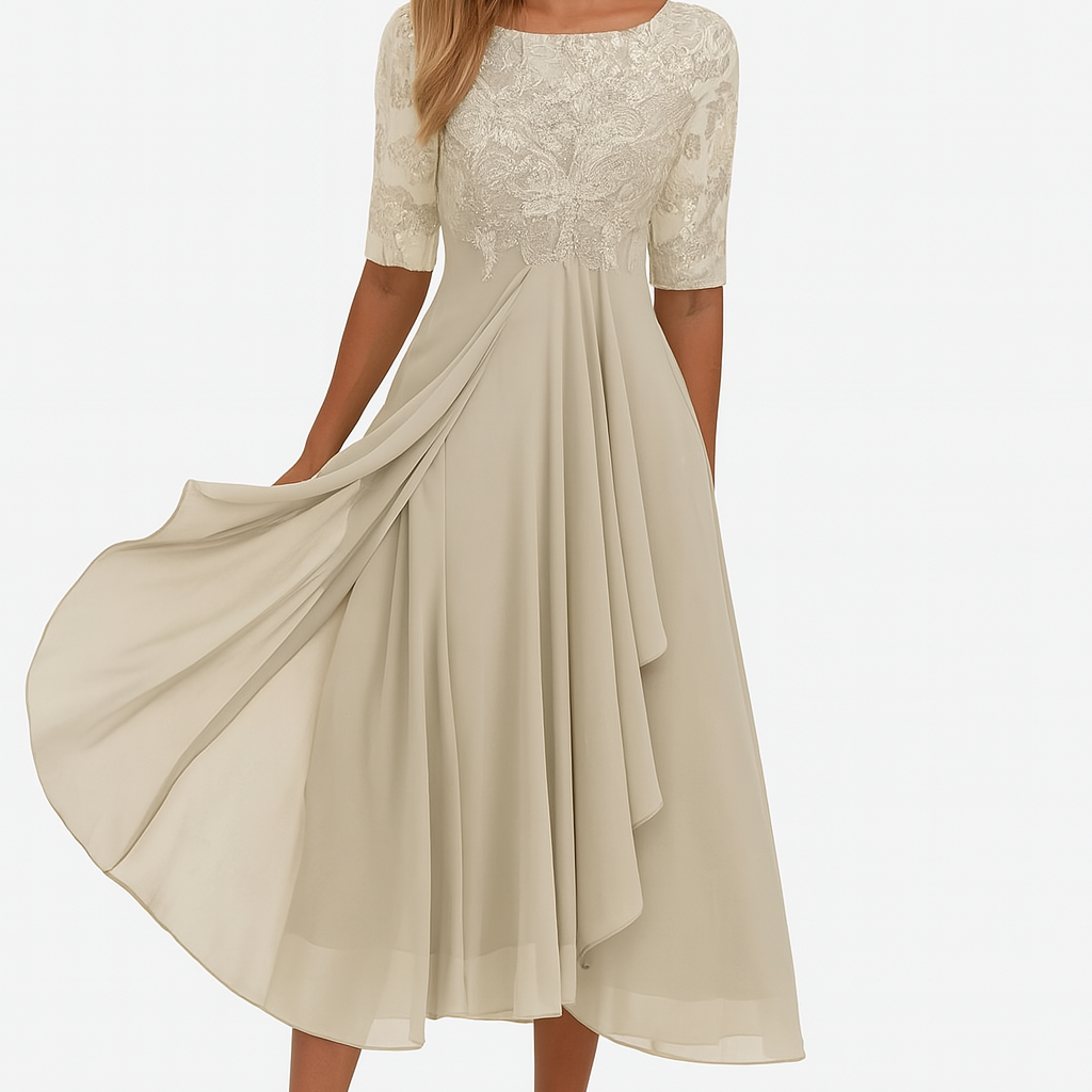 Valentine - Robe en Dentelle à Manches 3/4