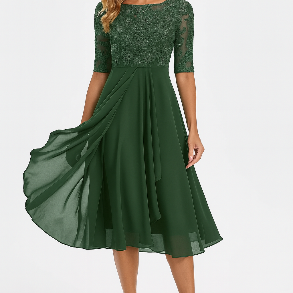 Valentine - Robe en Dentelle à Manches 3/4