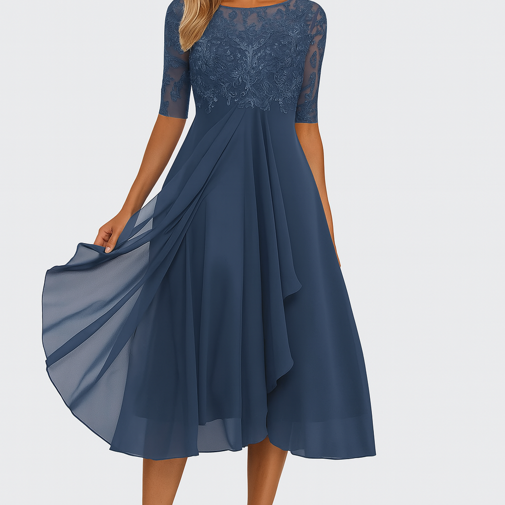 Valentine - Robe en Dentelle à Manches 3/4