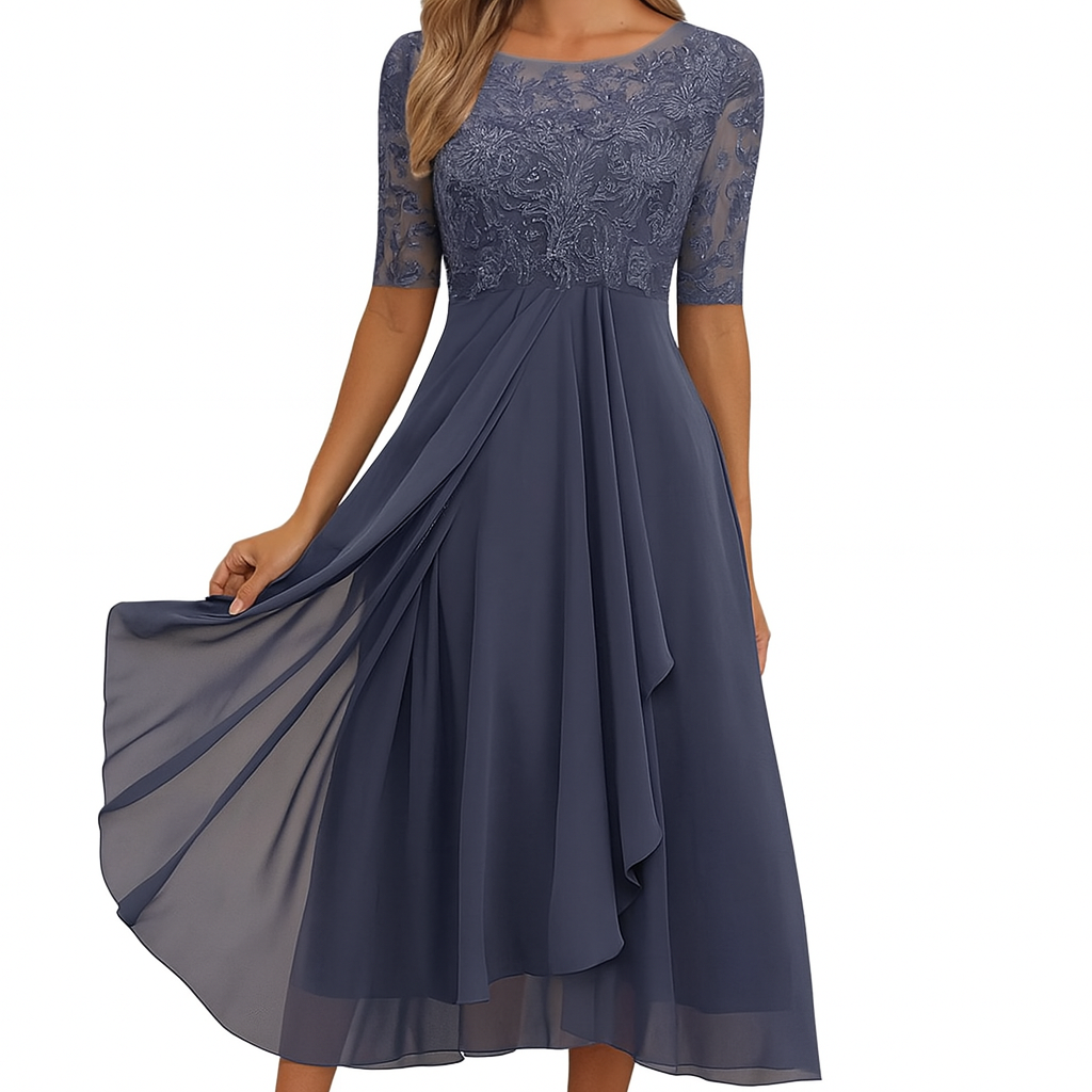 Valentine - Robe en Dentelle à Manches 3/4