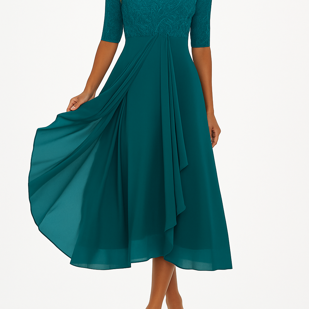 Valentine - Robe en Dentelle à Manches 3/4