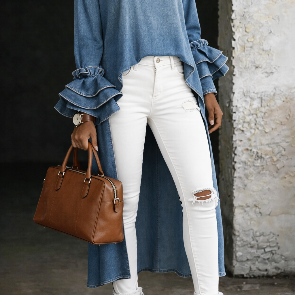 Mathilde - Blouse Casual Denim