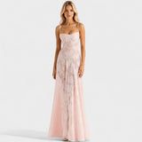 Véronique - Robe maxi en dentelle florale