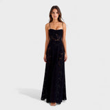 Véronique - Robe maxi en dentelle florale