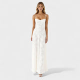 Véronique - Robe maxi en dentelle florale