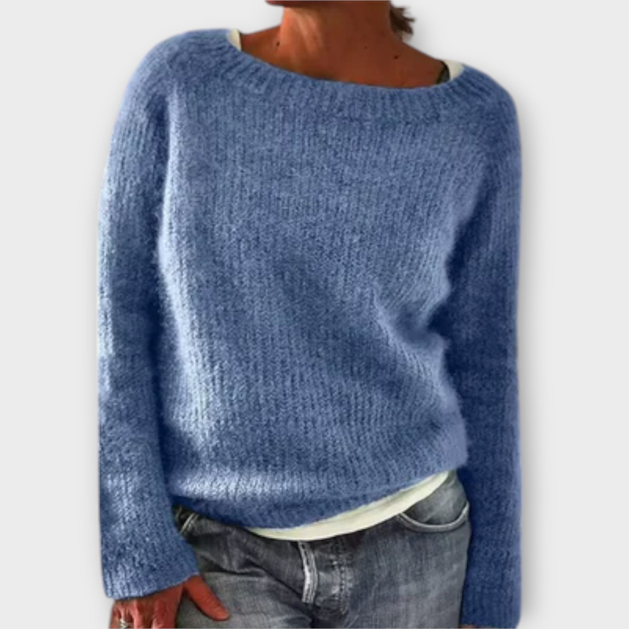 Clarisse - Pull vintage en maille unie, huit coloris