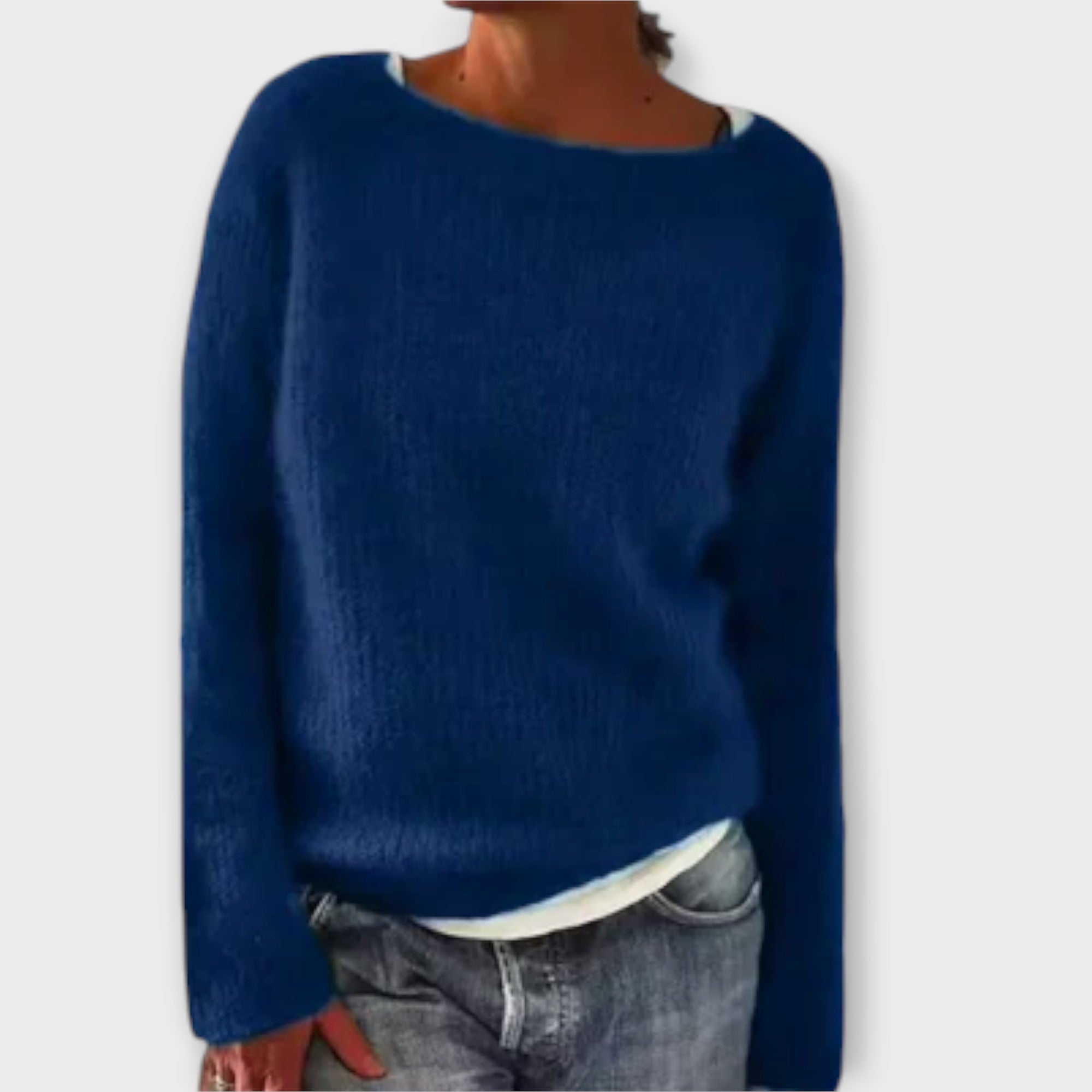 Clarisse - Pull vintage en maille unie, huit coloris