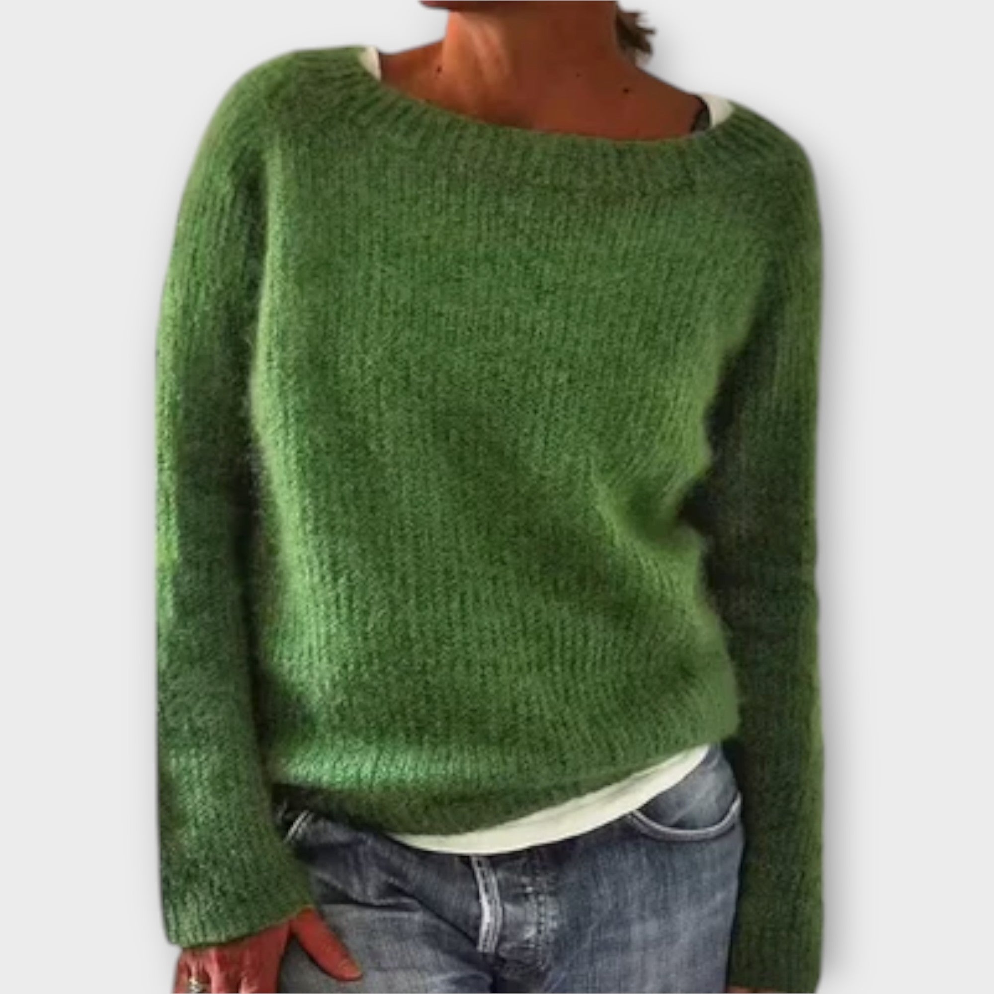 Clarisse - Pull vintage en maille unie, huit coloris