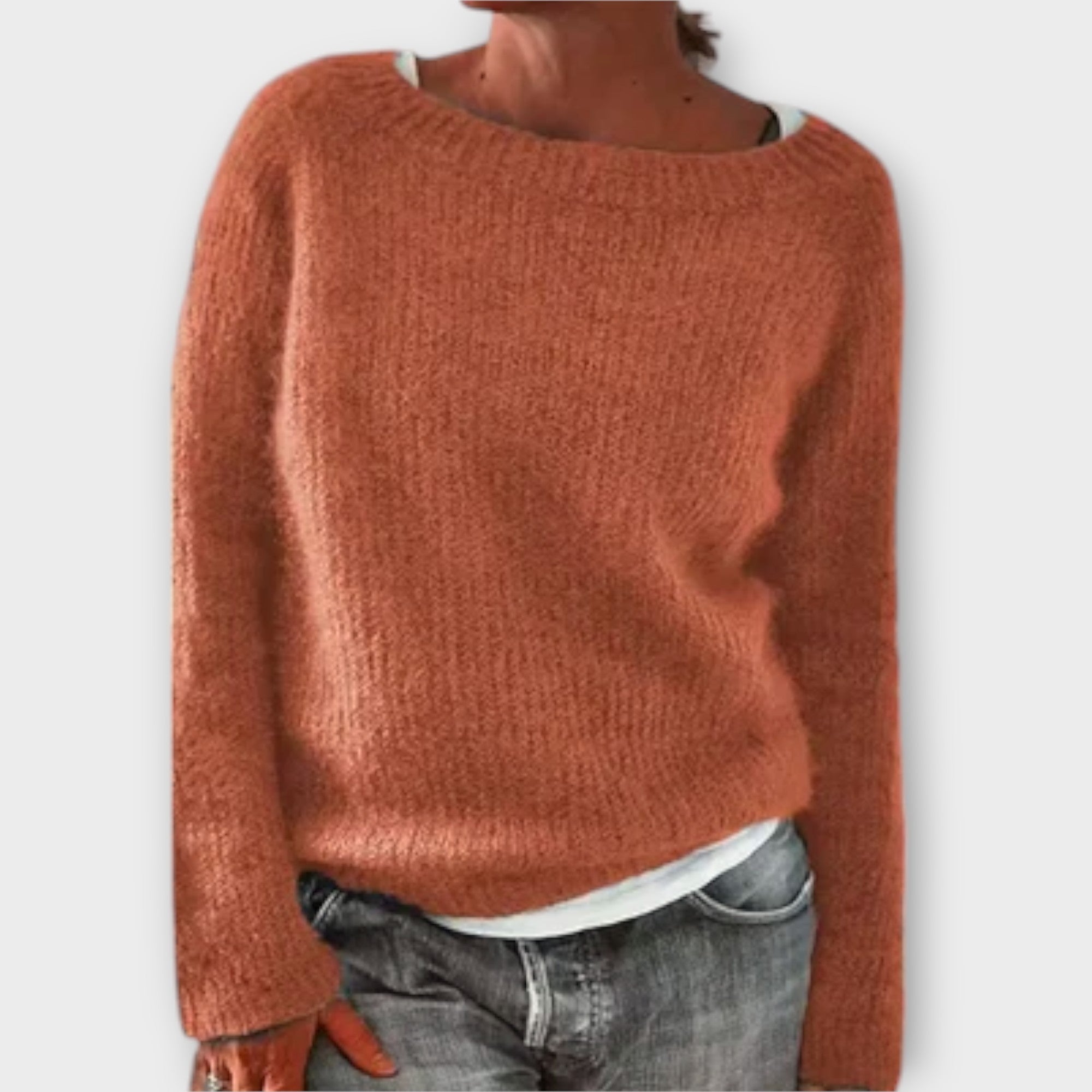 Clarisse - Pull vintage en maille unie, huit coloris