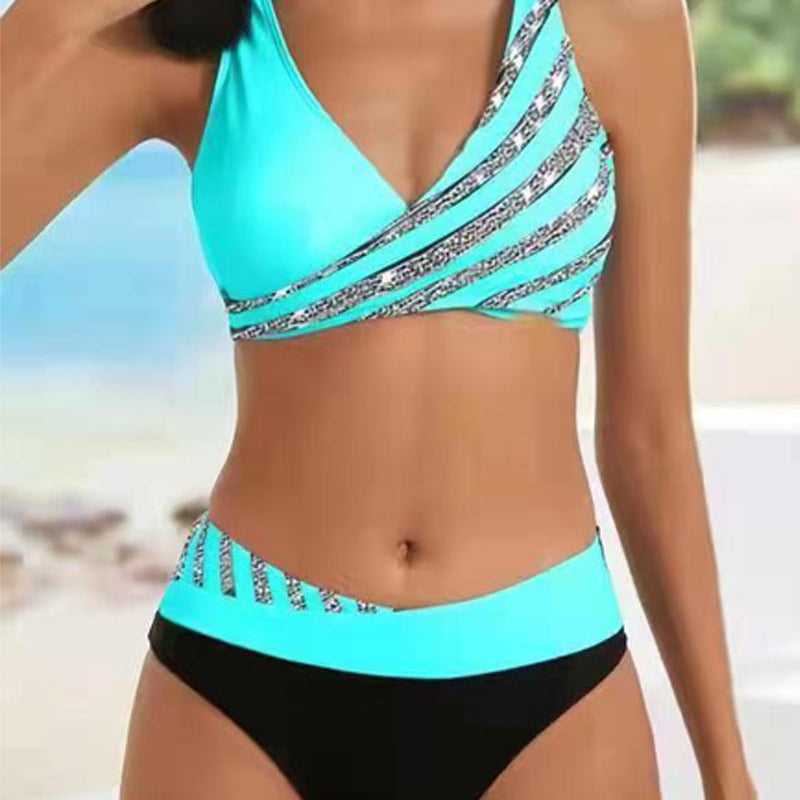 Manon - Bikini Imprimé en Teintes Chaudes