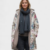 Jacinthe - Manteau crème à motif botanique pastel