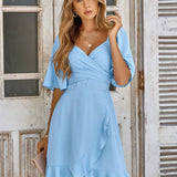 Claire - Robe Midi Bleu Clair