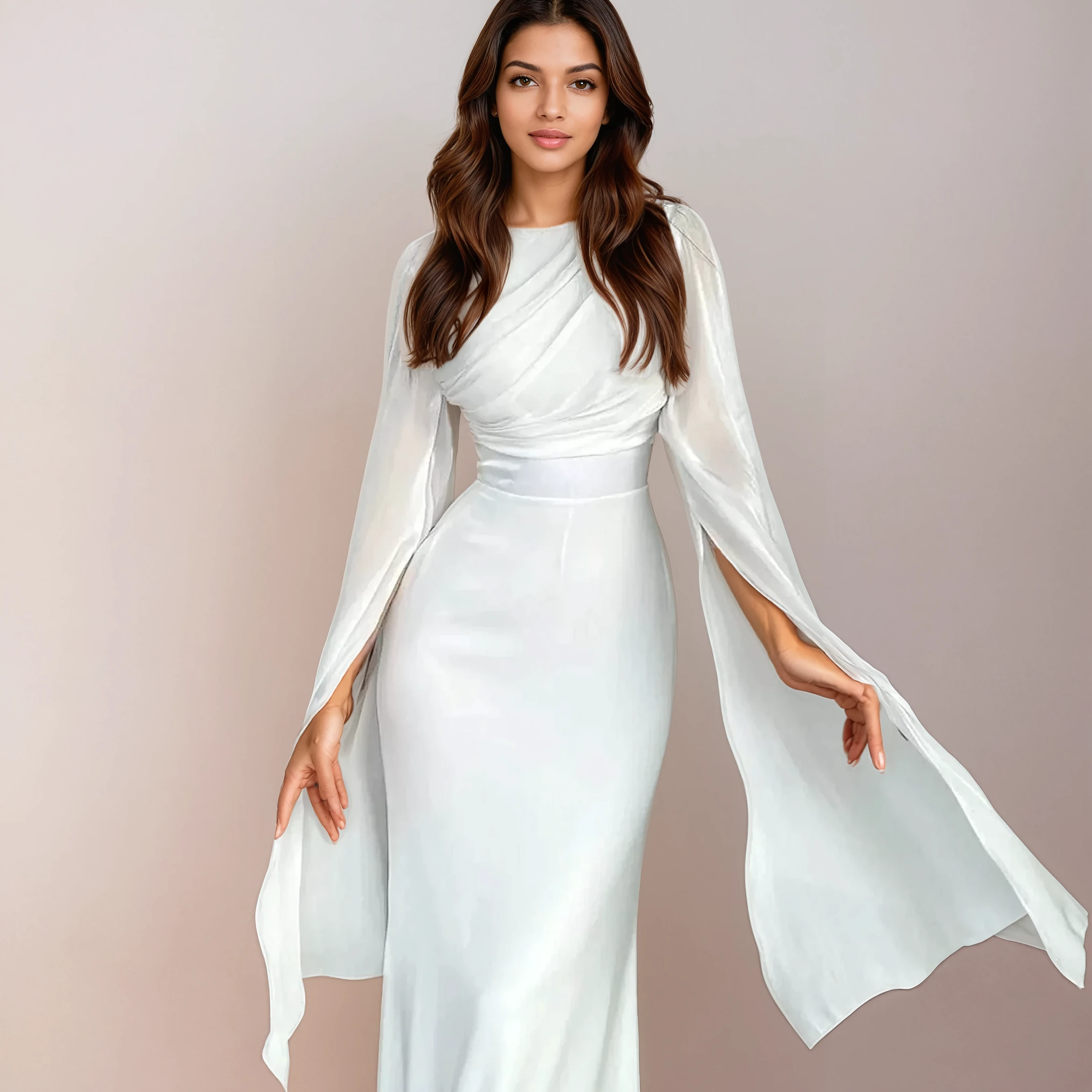 Béatrice - Robe Longue en Satin