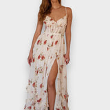 Sonia - Robe midi à motif floral