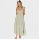 Marielle - Robe Midi décolleté carré