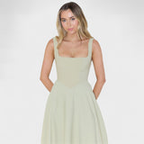 Marielle - Robe Midi décolleté carré