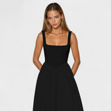 Marielle - Robe Midi décolleté carré