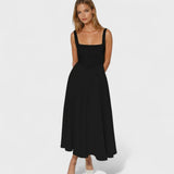 Marielle - Robe Midi décolleté carré