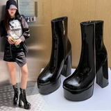 Carine - Bottes à plateforme et talon haut