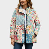 Bertille - Veste matelassée en patchwork de fleurs et de pois