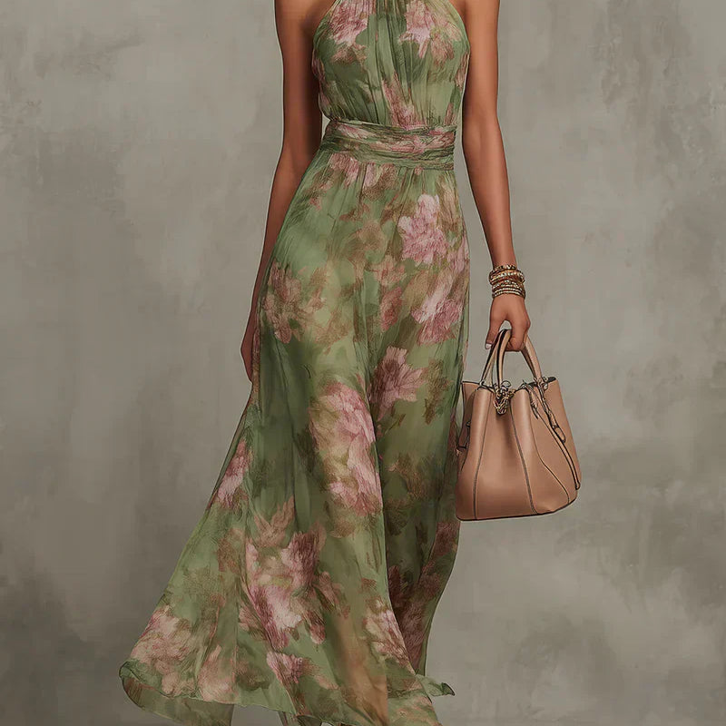 Anne - Robe maxi plissée