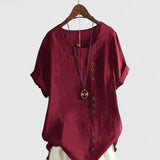 Elisavie - Blouse Confortable à Manches Courtes